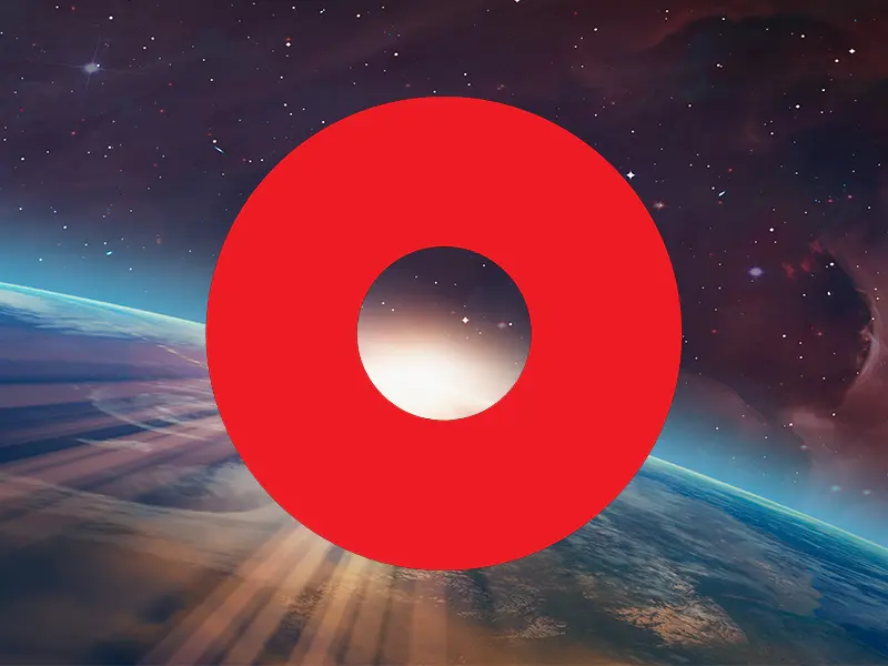 het OutSystems logo in de ruimte